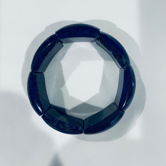 SOLID LAPIS STRETCH BRACELET - Picture 4 of 5